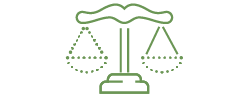 Icon Kategorie Justiz, Rechtssystem und öffentliche Sicherheit